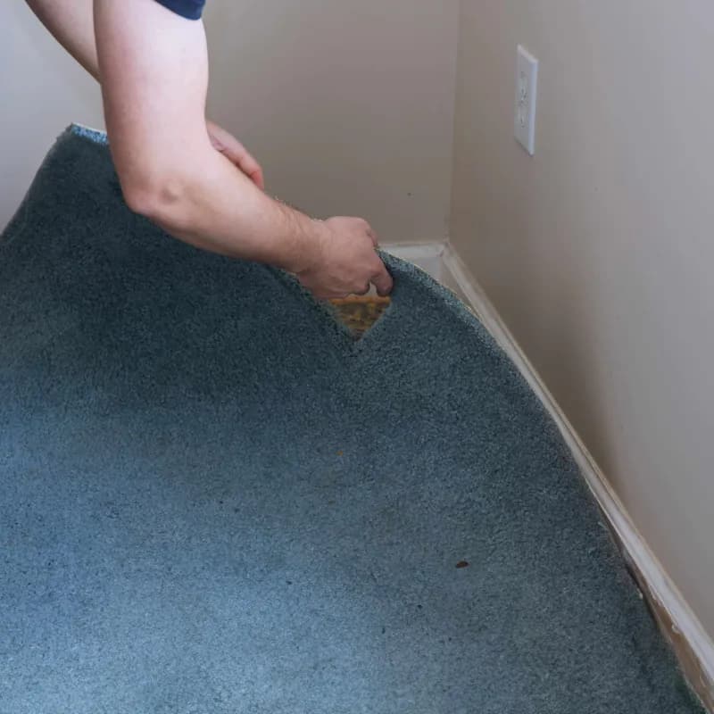 Демонтаж на залепен килим