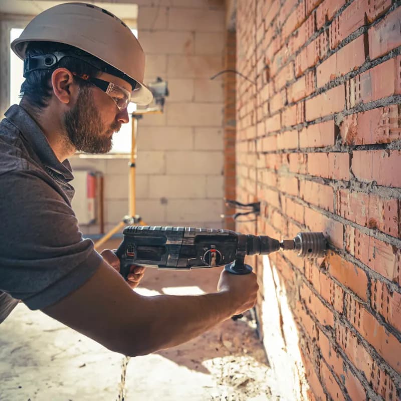 Изрязване на тухлени стени