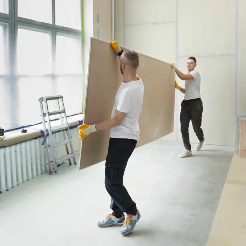 Залепване на гипсокартон към стени