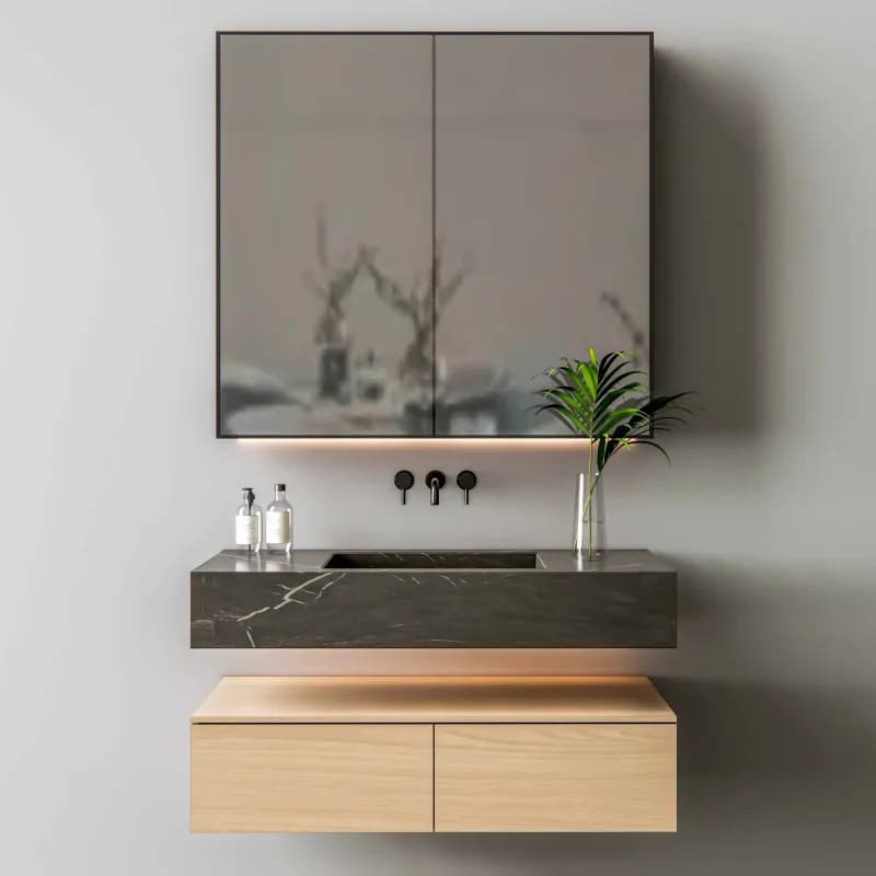 Монтаж на висящ шкаф за баня